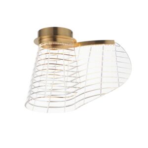 Tartan 1-Light LED Flush Mount in Brushed Champagne