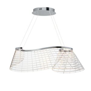 Tartan 1-Light LED Linear Pendant in Polished Chrome