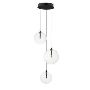 Global 3-Light LED Pendant in Black