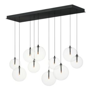 Global 10-Light LED Pendant in Black