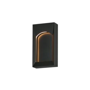 Brasilia 1-Light LED Outdoor Wall Sconce in Black