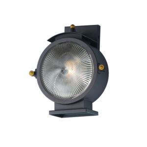 Portside 1-Light Outdoor Wall Sconce in Oil Rubbed Bronze with Antique Brass