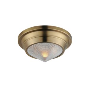 Hargreaves 1-Light Flush Mount in Natural Aged Brass