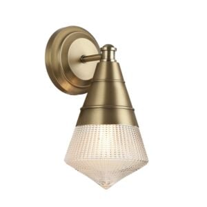 Hargreaves 1-Light Wall Sconce in Natural Aged Brass