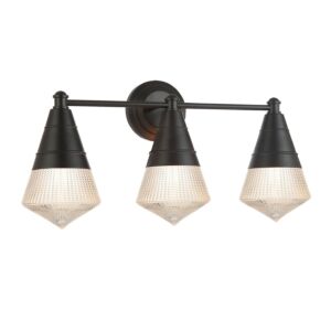 Hargreaves 3-Light Bathroom Vanity Light in Black