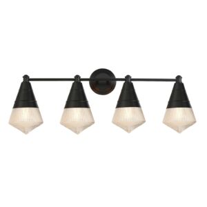 Hargreaves 4-Light Bathroom Vanity Light in Black