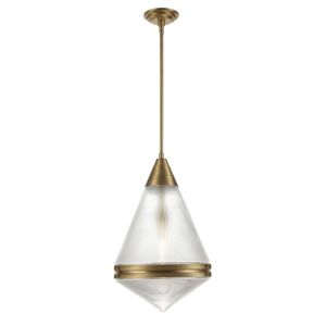 Hargreaves 1-Light Pendant in Natural Aged Brass