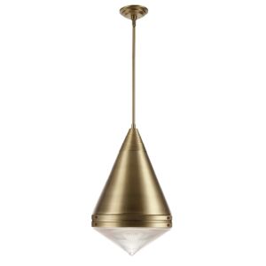 Hargreaves 1-Light Pendant in Natural Aged Brass