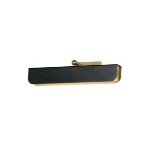 Miles 1-Light LED Wall Sconce in Black with Natural Aged Brass