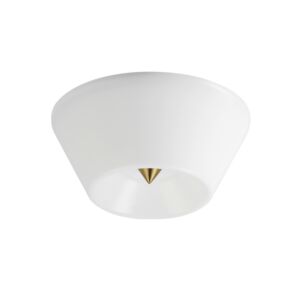 Tack 1-Light LED Flush Mount in Natural Aged Brass