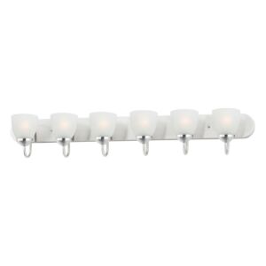 Axis 6-Light Bathroom Vanity Light in Polished Chrome