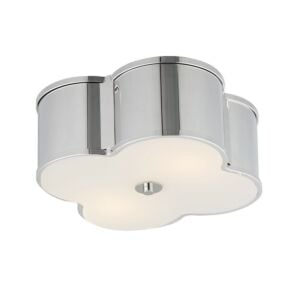 Clover 2-Light Flush Mount in Polished Nickel