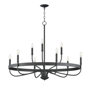 Frankie 9-Light Chandelier in Black