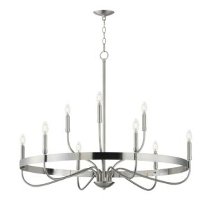 Frankie 9-Light Chandelier in Satin Nickel