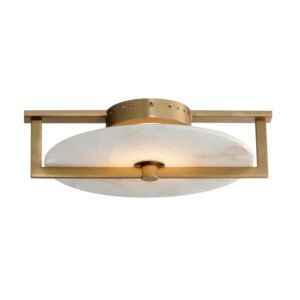 Quarry 1-Light LED Wall Sconce with Flush Mount in Natural Aged Brass