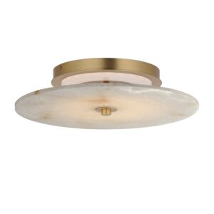 Quarry 1-Light LED Wall Sconce with Flush Mount in Natural Aged Brass