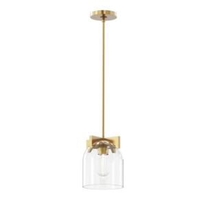 Scoop 1-Light Pendant in Natural Aged Brass