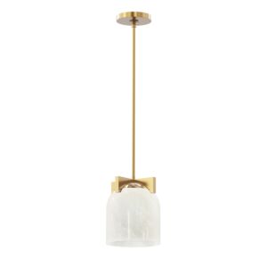 Scoop 1-Light Pendant in Natural Aged Brass