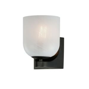 Scoop 1-Light Bathroom Vanity Light in Black