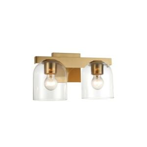 Scoop 2-Light Wall Sconce in Natural Aged Brass