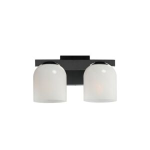 Scoop 2-Light Bathroom Vanity Light in Black