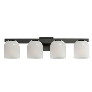 Scoop 4-Light Bathroom Vanity Light in Black