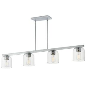 Scoop 4-Light Linear Pendant in Polished Chrome