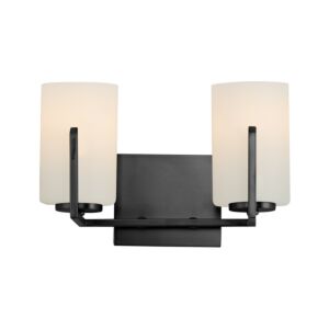 Dart 2-Light Bathroom Vanity Light in Black