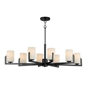 Dart 8-Light Chandelier in Black