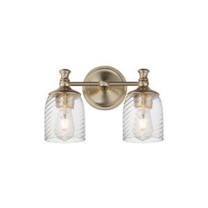 Swirl 2-Light Wall Sconce in Satin Champagne