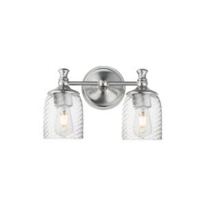 Swirl 2-Light Wall Sconce in Satin Nickel