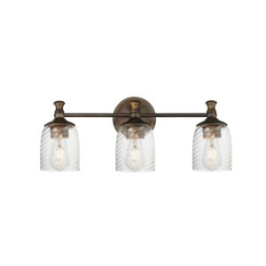 Swirl 3-Light Bathroom Vanity Light in Antique Bronze