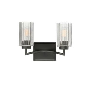 Rigata 2-Light Wall Sconce in Black