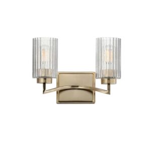 Rigata 2-Light Wall Sconce in Satin Champagne