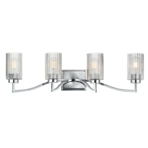 Rigata 4-Light Bathroom Vanity Light in Polished Nickel