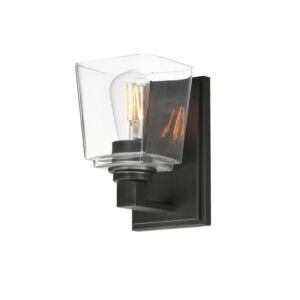 Cubos 1-Light Wall Sconce in Black