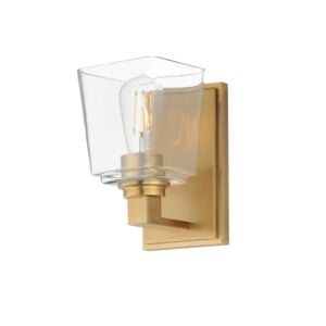 Cubos 1-Light Wall Sconce in Natural Aged Brass