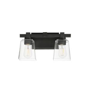 Cubos 2-Light Wall Sconce in Black