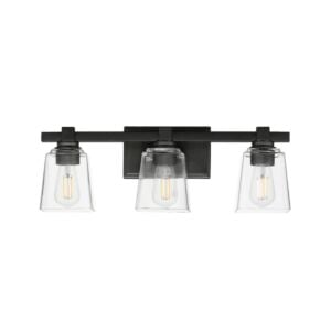 Cubos 3-Light Bathroom Vanity Light in Black