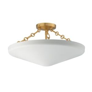 Artemis 3-Light Flush Mount in Natural Aged Brass