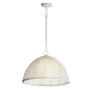 Cestino 1-Light Pendant in Weathered White