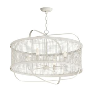 Cestino 4-Light Pendant in Weathered White