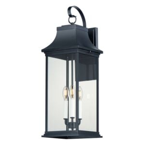 Vicksburg 3-Light Outdoor Wall Sconce in Black