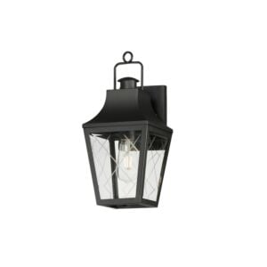 Storybook 1-Light Outdoor Wall Sconce in Black