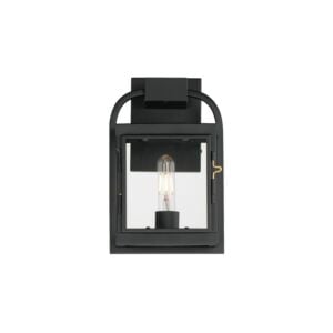 Bonham 1-Light Outdoor Wall Sconce in Black