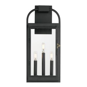 Bonham 3-Light Outdoor Wall Sconce in Black