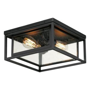 Cabana VX 2-Light Flush Mount in Black