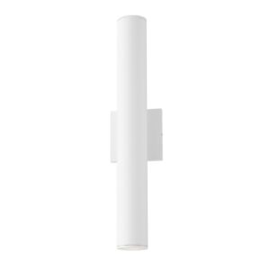 Calibro 2-Light LED Outdoor Wall Sconce in White