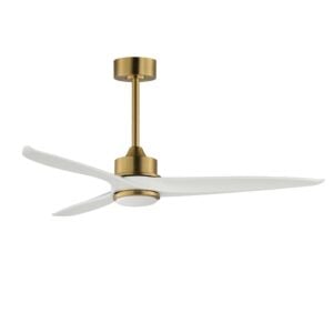 Woodwind 1-Light 52" Hanging Ceiling Fan in Natural Aged Brass