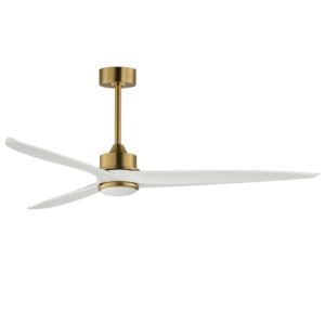 Woodwind 1-Light 80" Hanging Ceiling Fan in Natural Aged Brass